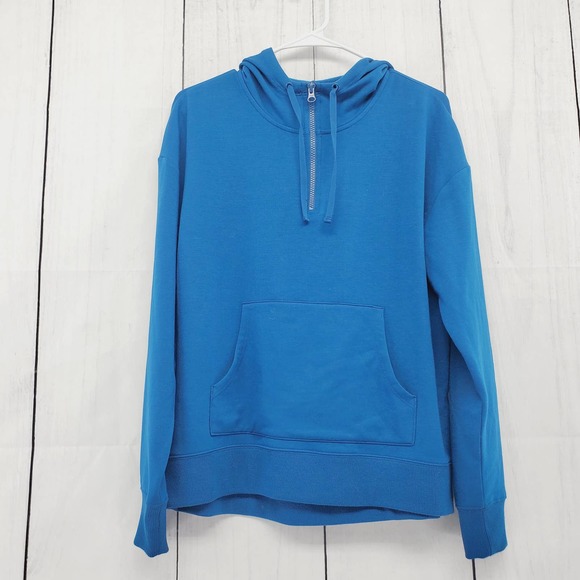 DSG Butter Soft Fleece Hooded Pullover Sweatshirt Like New Cobalt Blue Small - Picture 1 of 4